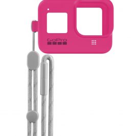 Case De Silicone GoPro Com Cordão Ajustável Para HERO5 /6/7 - Rosa Elétrico - ACSST-011 - Imagem 1