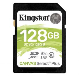 Cartão De Memória Kingston Canvas Select Plus SDXC 128GB 100 MB/s Class 10 - SDS2/128GB - Imagem 1
