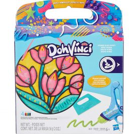 HASBRO PLAY-DOH E0445 DOHVINCI STAINED GLASS EFFECT FLOWER - E0445 - Imagem 1