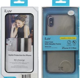 Capa iLuv iPhone XS-Max Metal Care Preto Transparente AIXPMTBK - Imagem 1