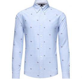 Camisa Tommy Hilfiger Masculino MW0MW12204-0GZ-01 L Copenhagen Blue - Imagem 1
