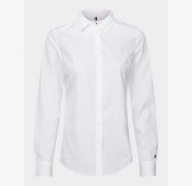 Camisa Tommy Hilfiger Feminina WW0WW26787-YAF-00 38 Branco Clásico 1 Camisa Tommy Hilfiger Feminina WW0WW26787-YAF-00 38 Branco Clásico - Image 1