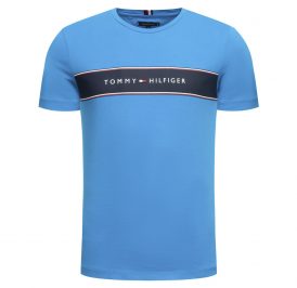 Camiseta Tommy Hilfiger Masculino MW0MW12512-CX7-00 L Cyan - Imagem 1
