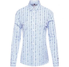 Camisa Tommy Hilfiger Feminina WW0WW26857-0FD-00 34 - YD Mini ST Scrbl T - Imagem 1