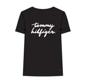 Camiseta Tommy Hilfiger Feminina WW0WW26661-BDS-00 XL Black - Imagem 1