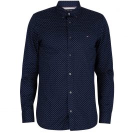 TOMMY HILFIGER CAMISA M MW0MW12173-0GZ-01-XL CARBON NAVY / SNOW W - MW0MW12173-0GZ-01-XL - Imagem 1