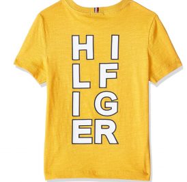 Camiseta Tommy Hilfiger Infantil Masculino M/C KB0KB05428-ZBC-00-04 Golden Glow - Imagem 1