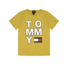 Camiseta Tommy Hilfiger Infantil Masculino M/C KB0KB05428-ZBC-00 06 Golden Glow - Imagem 1