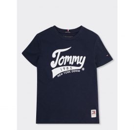 Camiseta Tommy Hilfiger Infantil Masculino M/C KB0KB05497-CBK-03 12 Black Iris - Imagem 1