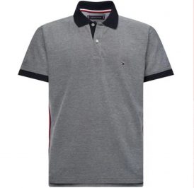 Camiseta Tommy Hilfiger Polo Masculino MW0MW12560-DW5-0 M Desert Sky - Imagem 1
