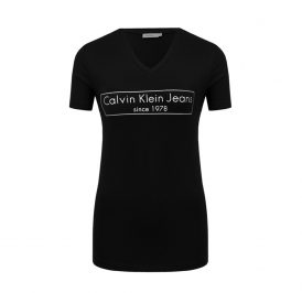 Camiseta Calvin Klein Feminina J20J207028-099 S - Preto - Imagem 1