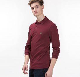Camiseta Lacoste Polo Masculino L1313-SVN 07 Vermelho Vinho - Imagem 1
