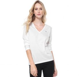 Camiseta Lacoste Feminina TF3821-001 42  Branco - Imagem 1