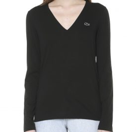 Camiseta Lacoste Feminina TF3821-031 44  Preto - Imagem 1