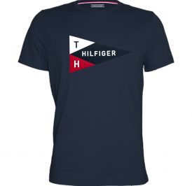 Camiseta Tommy Hilfiger Masculino MW0MW03569-403 XXL Azul - Imagem 1