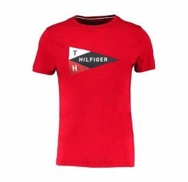 Camiseta Tommy Hilfiger Masculino MW0MW03569-647 XL Vermelho - Imagem 1