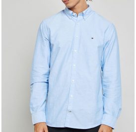 Camisa Tommy Hilfiger Masculino MW0MW03015-474 XXL Azul - Imagem 1