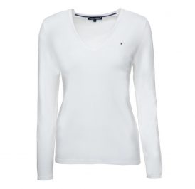 Suéter Tommy Hilfiger Feminina 1M57637066-100 SM Branco - Imagem 1