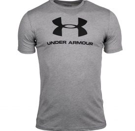 Camiseta UNDER ARMOUR Masculino 1329590-036 MD Sport Logo SS-Cinza - Imagem 1