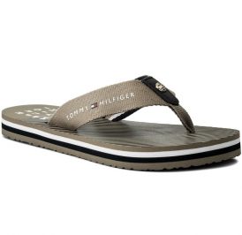 Chinelo Tommy Hilfiger Feminina FW0FW02378068-068 37 Beige - Imagem 1