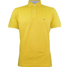 Camiseta Tommy Hilfiger Polo Masculino MW0MW03549-708 L Amarelo - Imagem 1