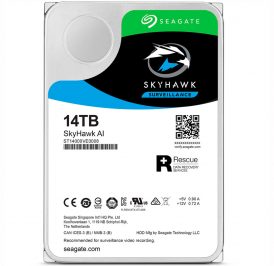 Hard Disk Interno para Sistema de Vigilância NVR Seagate SkyHawk AI Surveillance 14TB  3.5" 7200 rpm - ST14000VE0008 - Imagem 1