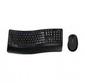 Teclado Com Mouse Microsoft Sculpt Comfort Wireless Inglês Preto - L3V-00001 - Imagem 1