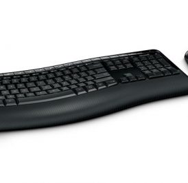 Teclado com Mouse Microsoft Comfort 5050 Wireless Espanhol - Preto PP4-00004 - Imagem 1
