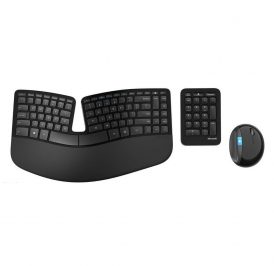 Teclado Com Mouse Microsoft Sculpt Ergonômico Wireless Espanhol Preto - L5V-0001 - Imagem 1