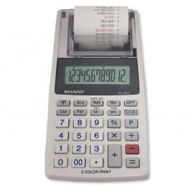Calculadora Sharp Sem fio portátil de mão EL-1611V Branco 12 Dígitos - Imagem 1