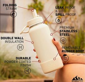 Garrafa Térmica Hydrapeak HP-SPORTBOOT-32 946ML - Modern Cream - Imagem 2