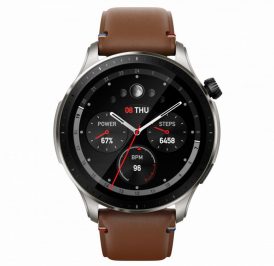 Smartwatch Amazfit GTR 4 A2166 Bluetooth e GPS - Vintage Brown Leather W2166OV3N - Imagem 1