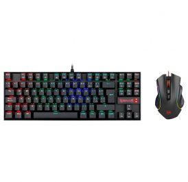 Teclado Gamer Mecânico Redragon K552RGB Espanhol + Mouse M607 7.200 DPI - Preto - Imagem 1