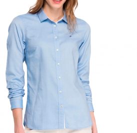 Camisa Tommy Hilfiger Feminina 1M87647512-474 10 - Azul Claro - Imagem 1
