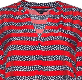 Camisa Tommy Hilfiger Feminina WW0WW19322-395 06 - Vermelho Multi - Imagem 3