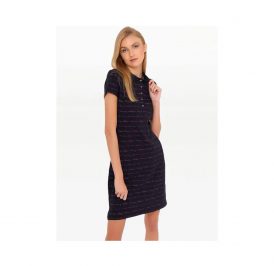 Vestido Tommy Hilfiger Feminina WW0WW27962-0YK-00 XL - Scribble Txt Hori - Imagem 1