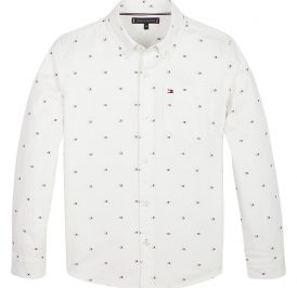 Camisa Tommy Hilfiger Infantil Masculino KB0KB05410-YAF-01 14 - Bright White - Imagem 1
