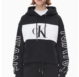 Moletom Calvin Klein Feminina J20J212982-BAE-01 L - Preto/Branco - Imagem 1