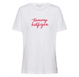 Camiseta Tommy Hilfiger Feminina WW0WW26661-YBR-00 S White / THC Graph - Imagem 1
