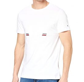Camiseta Tommy Hilfiger Masculino MW0MW12525-YBR-00 M White - Imagem 1