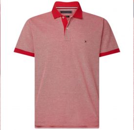 Camiseta Tommy Hilfiger Polo Masculino MW0MW12560-XLG-00 XL Primary Red - Imagem 1