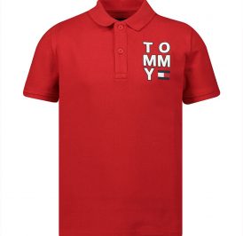 Camiseta Tommy Hilfiger Polo Infantil Masculino M/C KB0KB05430-XA9-00 06 Racing Red - Imagem 1
