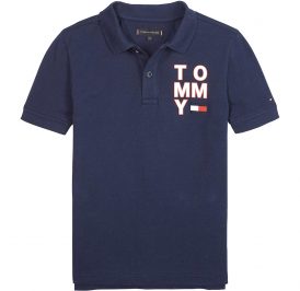 Camiseta Tommy Hilfiger Polo Masculino M/C KB0KB05430-CBK-03 16 Black Iris - Imagem 1