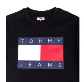Camiseta Tommy Hilfiger Feminina M/C DW0DW07153-BBU-00 S Tommy Black - Imagem 1