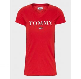 Camiseta Tommy Hilfiger Feminina M/C DW0DW07524-XA9-00 L Racing Red - Imagem 1