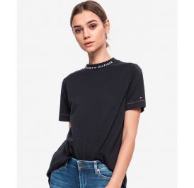 Camiseta Tommy Hilfiger Feminina WW0WW26741-DW5-00 L Desert Sky - Imagem 1