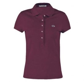Camiseta Lacoste Polo Feminina PF6762-F8J 44 - Vermelho Vinho - Imagem 1