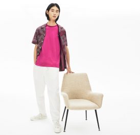 Camiseta Lacoste Masculino TH6709-C8Q 04 - Fúcsia - Imagem 1