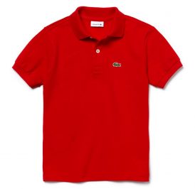 Camiseta Lacoste Polo Infantil Masculino PJ2909-240 12A Vermelho - Imagem 1