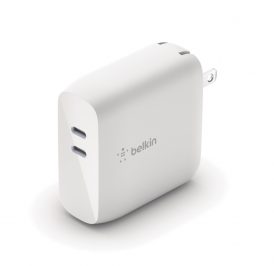 Carregador de Parede Belkin 68W 2P USB-C GAN Fast Charger Branco - WCH003DQWH - Imagem 1